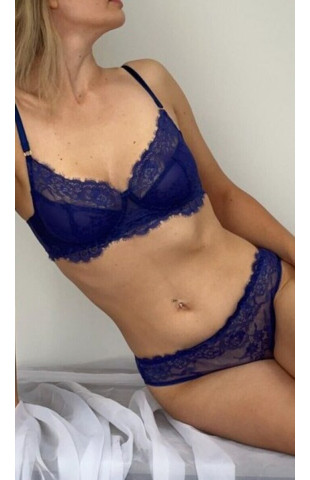 Комплект Blue lace set (бюст+труси)