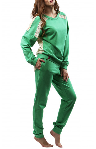 Зелений домашній костюм Effetto