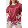 Пижама Exquisite burgundy футболка/шорты