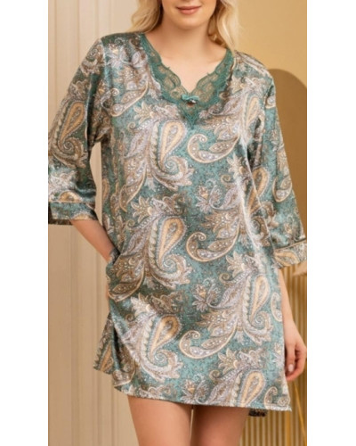 Туніка Донатела 70% шовк зелений