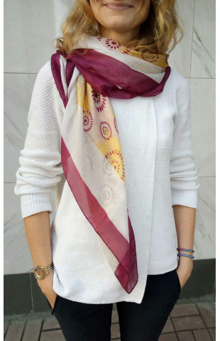 Цветной шовковий шарф