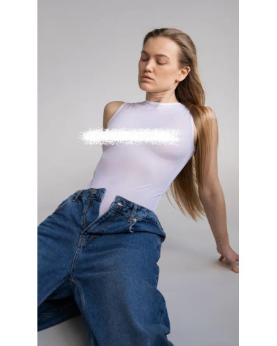 Боді Freelove white bodysuit string білий