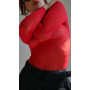 Боді Red bodysuit with sleeves червоний